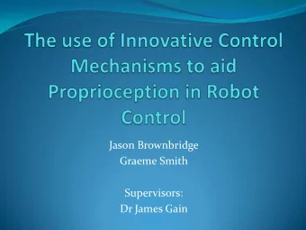 Graeme Smith  Supervisors:  Dr James Gain  Description  Create a virtual environment from robot
