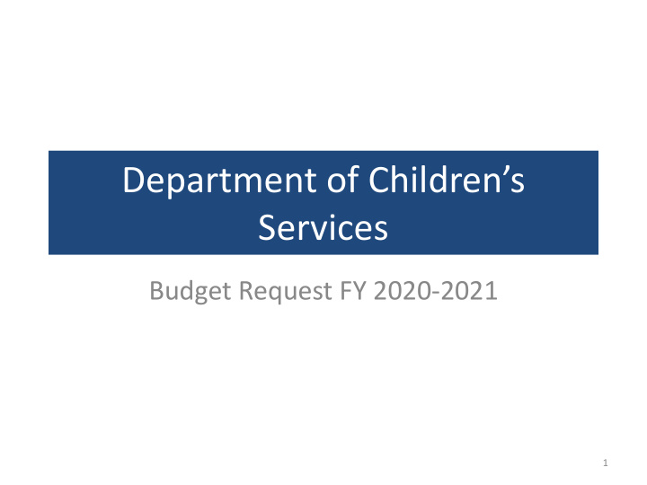 department of children s
