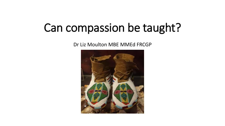 can compassion be taught