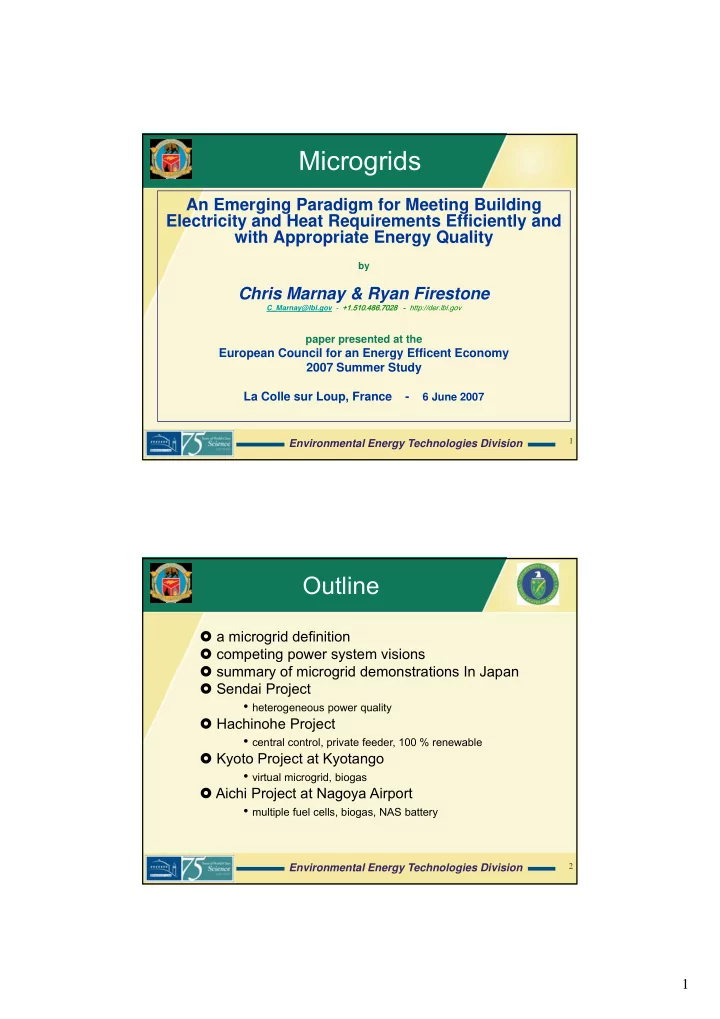 microgrids