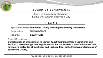 400 County Center, Redwood City  I T E M  #  8 Applicant/Owner: San Mateo County Planning and