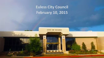 Euless City Council  February 10, 2015  Item No.  1  Presentation of  Employee Service Pins  10