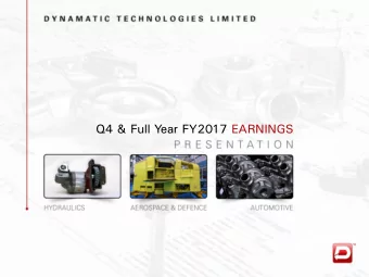 Q4 &amp; Full Y  ear FY2017 EARNINGS  12M FY2017 Revenue Breakup  Net Revenue of Rs.15,078 mn;