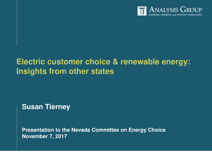 electric customer choice amp renewable energy insights