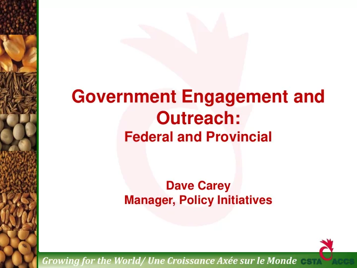 government engagement and
