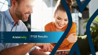 For personal use only  FY18 Results &amp; FY19 GUIDANCE  1  For personal use only | FY18 Results