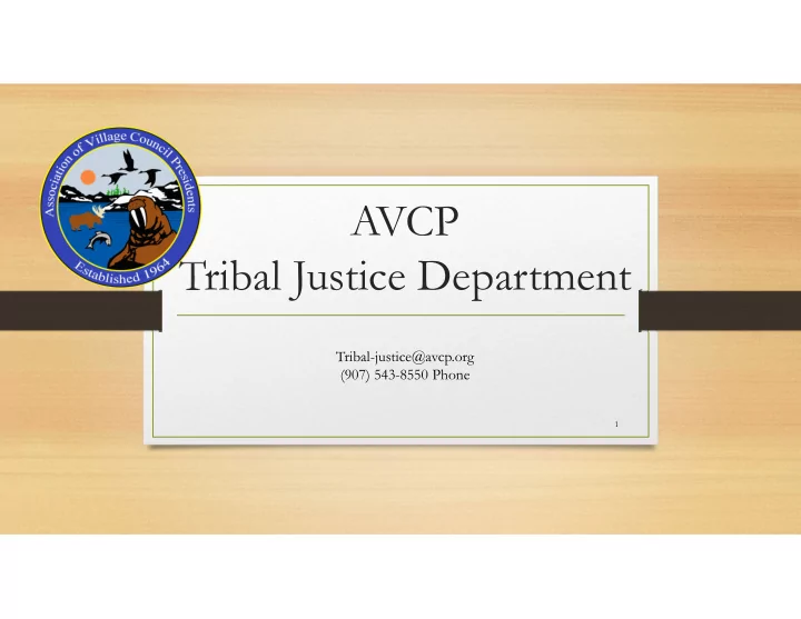 avcp tribal justice department