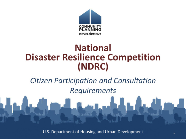 disaster resilience competition ndrc