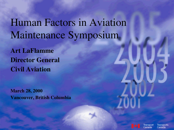human factors in aviation maintenance symposium