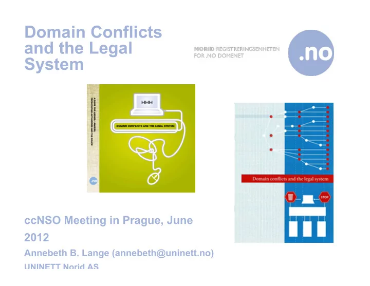 domain conflicts and the legal system