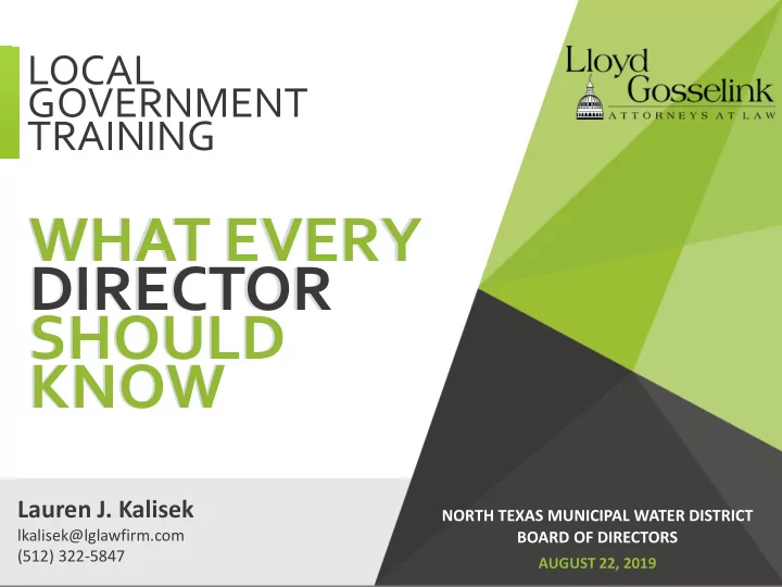 what every what every director director should should