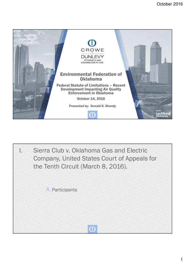i sierra club v oklahoma gas and electric company united