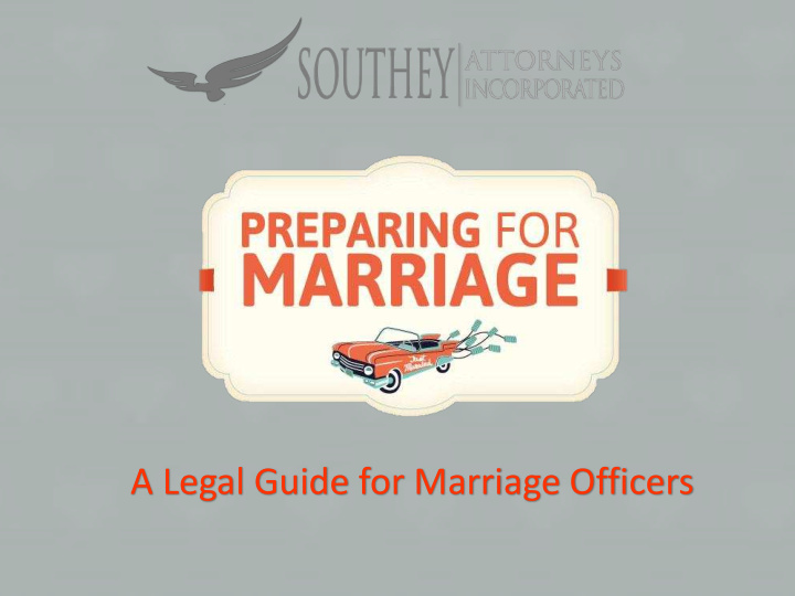 a legal guide for marriage officers overview