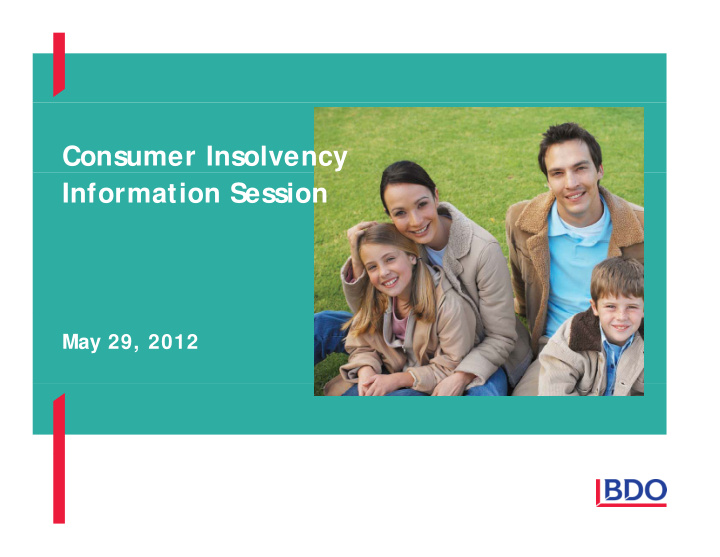 consumer insolvency information session