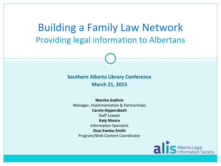 building a family law network