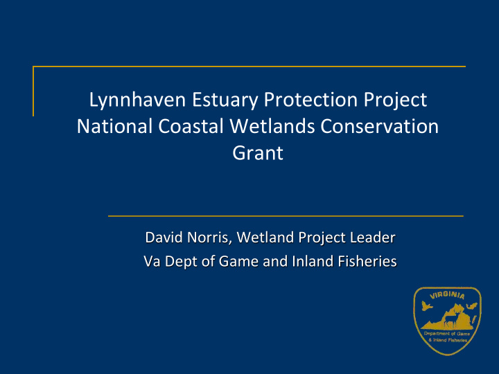 lynnhaven estuary protection project
