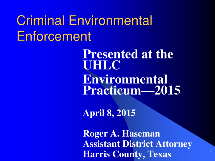 criminal environmental