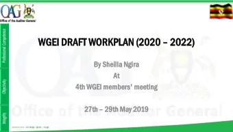 WGE  GEI  I DR  DRAFT  AFT WOR  ORKPLAN  KPLAN (202  2020 0  2022)  2022)  By  By Sh  Shei