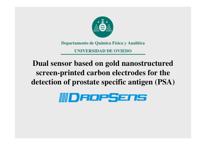 dual sensor based on gold nanostructured dual sensor