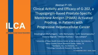 Clinical Activity and Efficacy of G-202, a  Thapsigargin-Based Prostate-Specific  Membrane Antigen