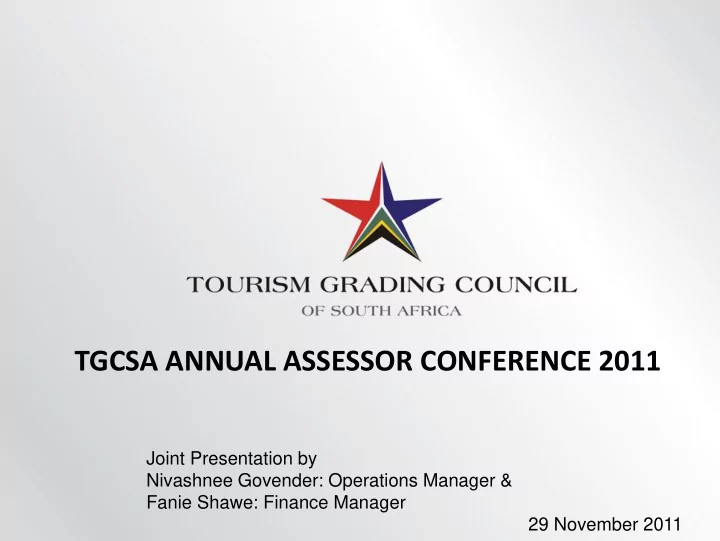 tgcsa annual assessor conference 2011