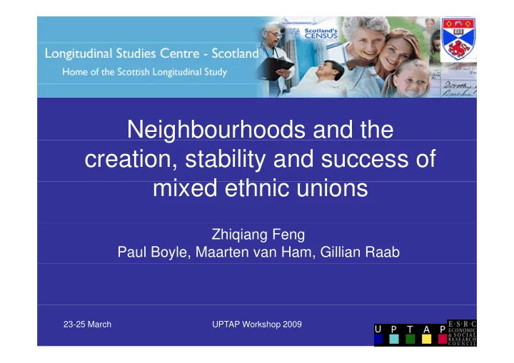 neighbourhoods and the g creation stability and success