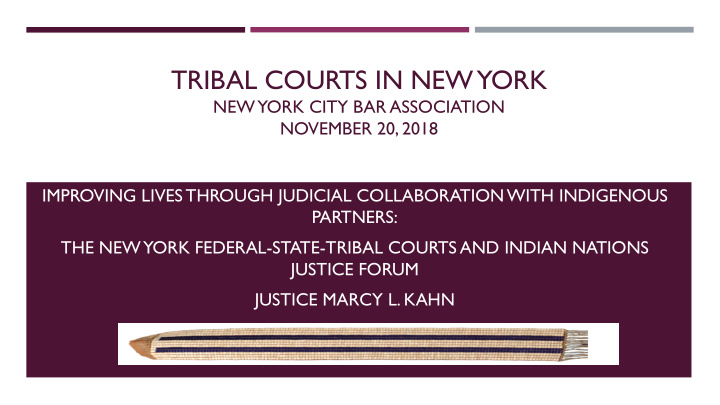 tribal courts in new york