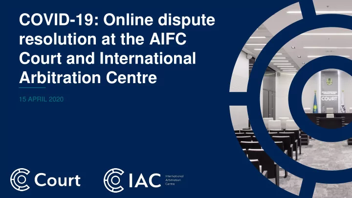 resolution at the aifc