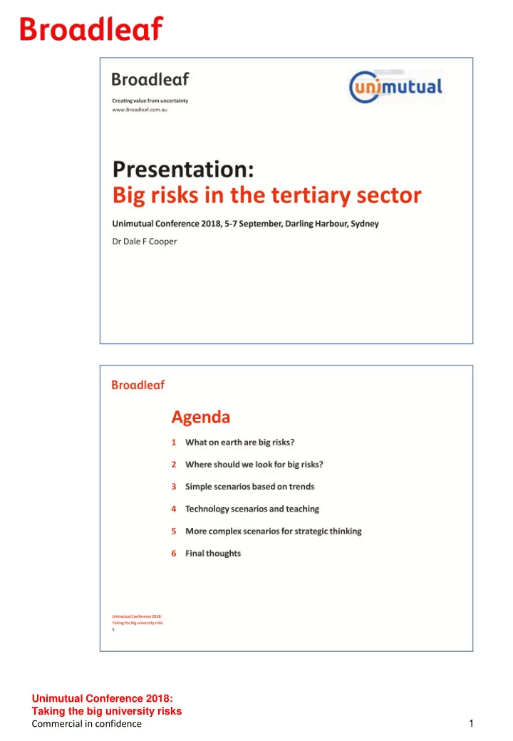 unimutual conference 2018 taking the big university risks