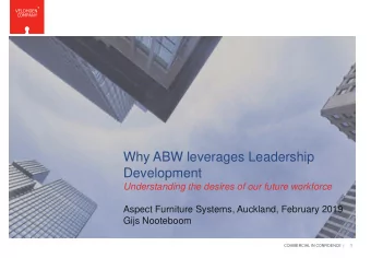 Why ABW leverages Leadership  Development  Understanding the desires of our future workforce