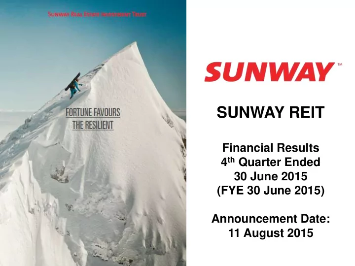sunway reit