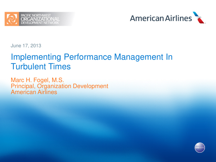 implementing performance management in turbulent times