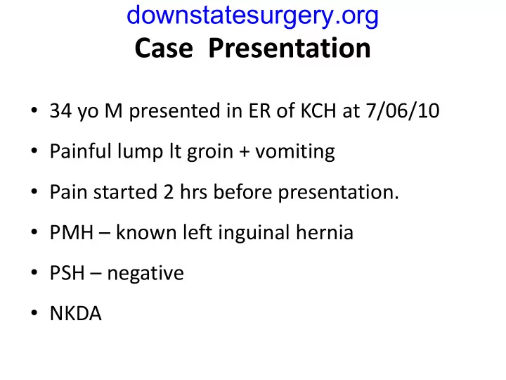 case presentation