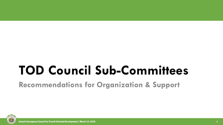 tod council sub committees