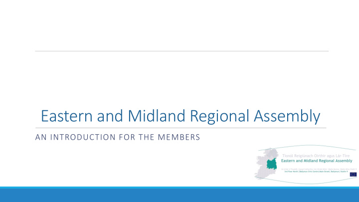eastern and midland regional assembly