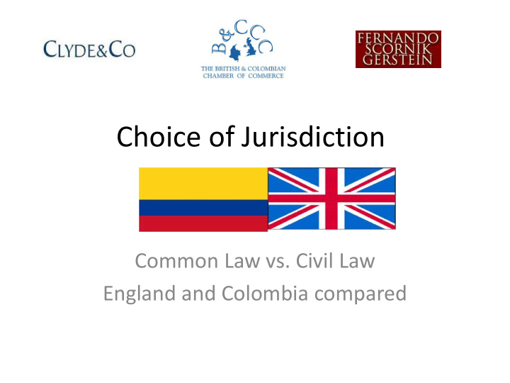 choice of jurisdiction
