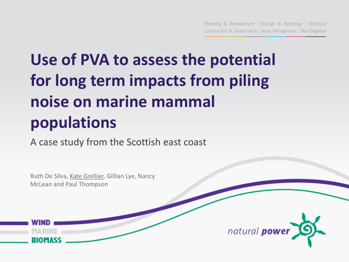 use of pva to assess the potential for long term impacts