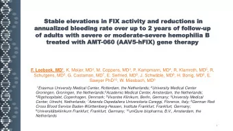 Sta  Stable  ble ele  eleva  vation  tions in  s in FIX ac  FIX activity  tivity an  and  d red