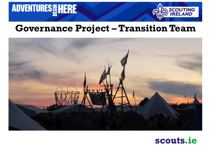 governance project transition team session one