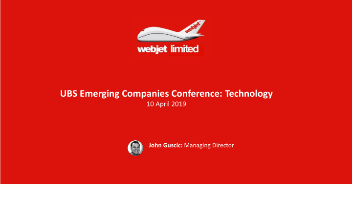 ubs emerging companies conference technology