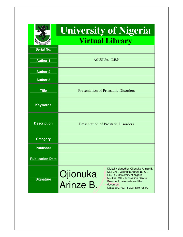 university of nigeria virtual library