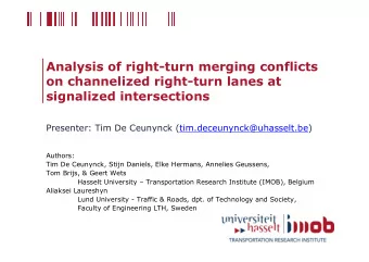 Analysis of right-turn merging conflicts  on channelized right-turn lanes at  signalized