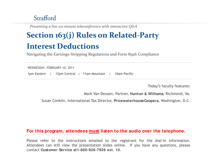 section 163 j rules on related party interest deductions