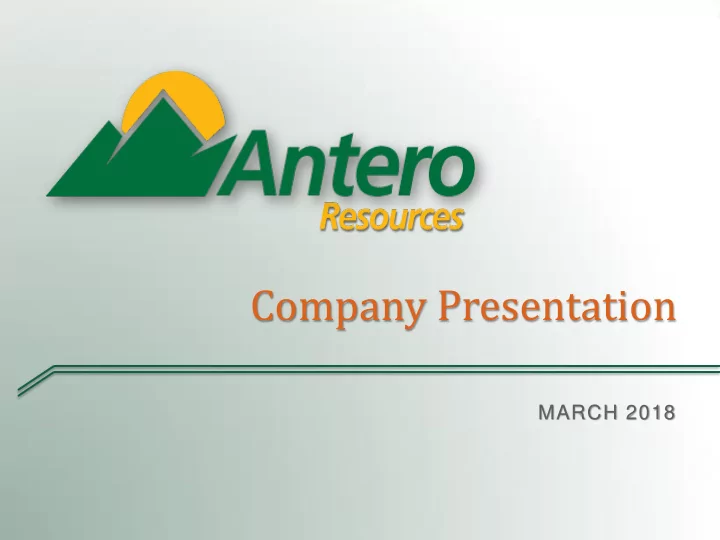march 2018 cautionary statement this presentation