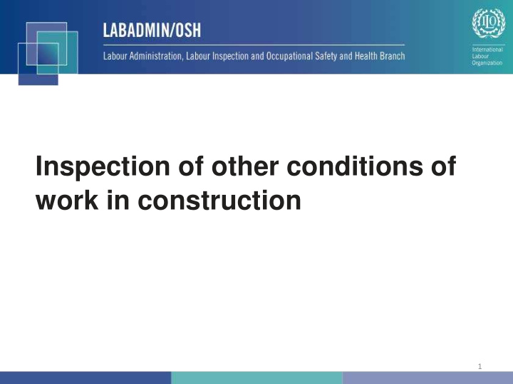 inspection of other conditions of work in construction