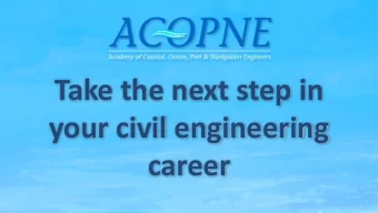 Take the next step in  your civil engineering  career  Become a Board  Certified Diplomate