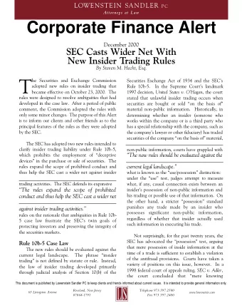 T  he Securities and Exchange Commission  Securities Exchange Act of 1934 and the SECs  adopted