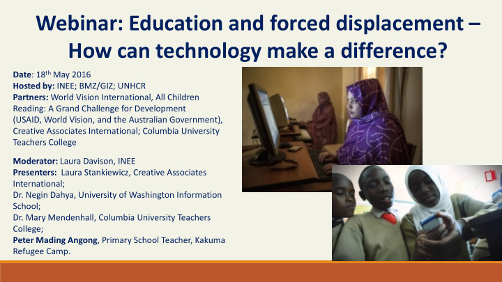 webinar education and forced displacement how can