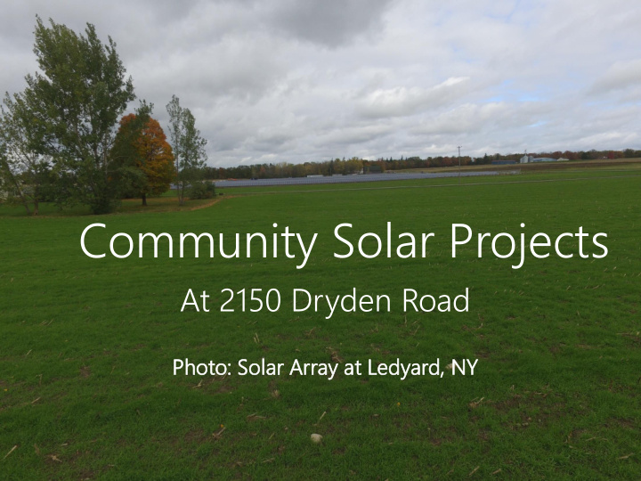 community solar projects