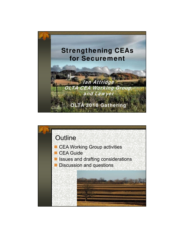 strengthening ceas for securement
